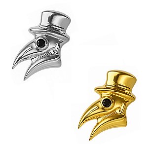 Corvo Labret de Titânio com Olho de Pedra
