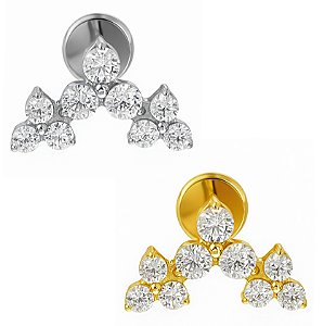 Trio Trillion Labret de Titânio
