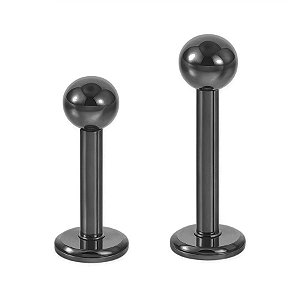 Bolinha Labret de Titânio Com PVD Preto
