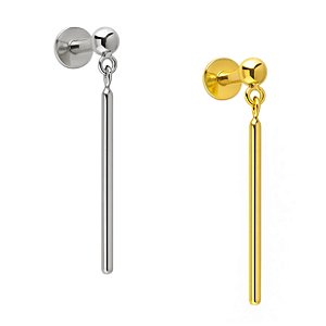 Palito Labret de Titânio