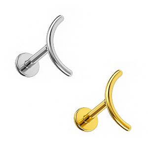 Cluster Liso Curvo Labret de Titânio