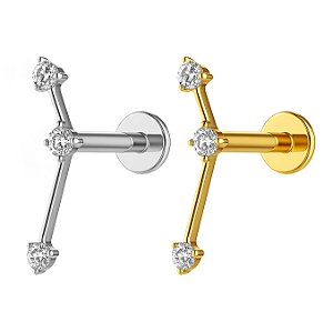 Constelação Labret de Titânio com Zircônias