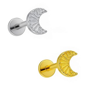 Lua Piramidal Labret de Titânio