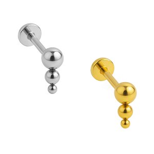 Labret Pontilhado de Titânio