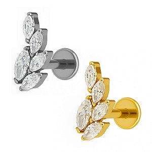 Labret Asa de Navetes em Titânio