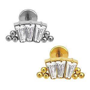 Labret Trio de Trapézios em Titânio