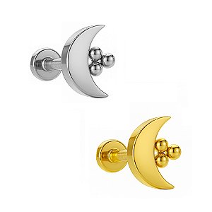Labret Lua com Beads em Titânio