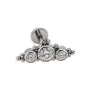 Labret Cluster Indiano em Titânio