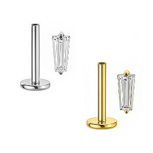 Labret Mini Trapézio em Titânio