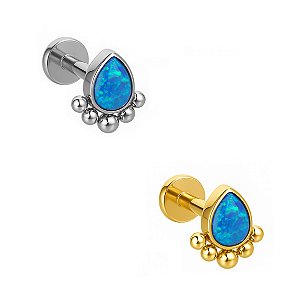 Labret Gota Opala de Titânio