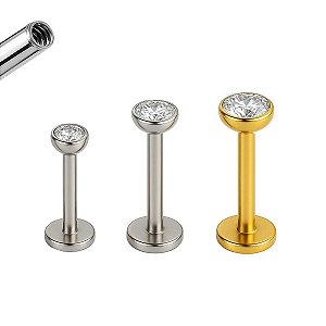 Labret Ponto de Luz de Titânio sem Garra
