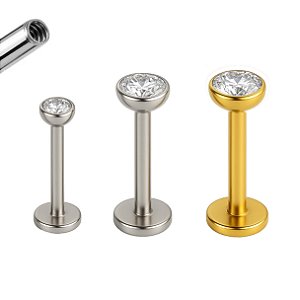 Labret Ponto de Luz de Titânio sem Garra