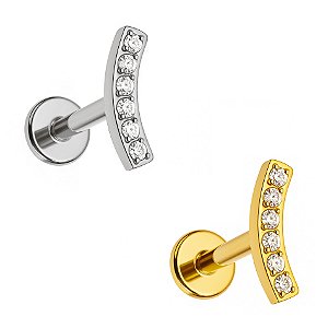 Labret Cluster de Titânio c/ 6 Zircônias