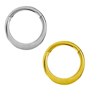Argola Segmento Abaloado de Titânio