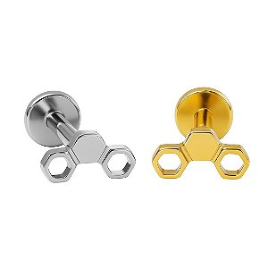 Labret Favo de Mel de Titânio