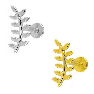 Labret Ramo 11 Pétalas de Titânio Liso