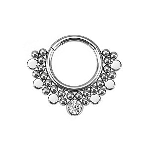 Argola Leque de Titânio com Zircônia