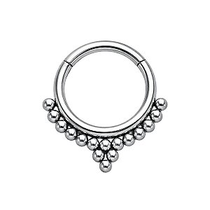 Argola de Titânio Cacho de Beads
