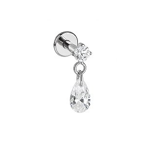 Labret de Titânio Ponto de Luz com Gota