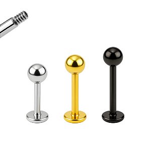Labret de Titânio Rosca Externa