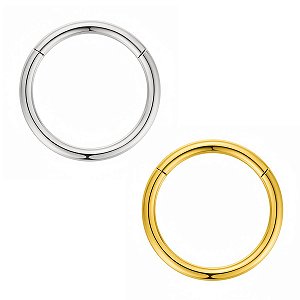 Argola de Titânio Lisa Clicker Segmento 1,0 mm