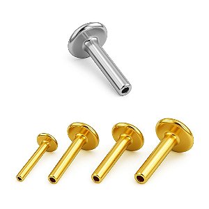 Haste Push Pin de Titânio para Labret