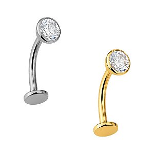 Banana de Titânio Flat Disco com Zircônia sem Garra
