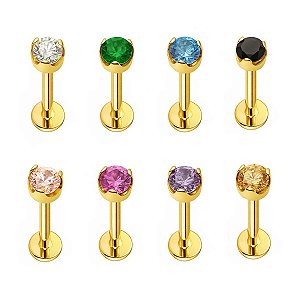 Labret Pedestal de Titânio com Zircônia