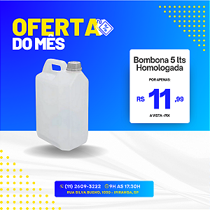 Bombona 5 Litros - Homologada Tampa Fixa