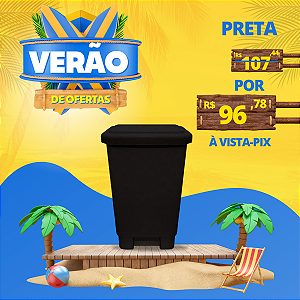 Lixeira Plástica de 50 Litros com Pedal e Haste de Ferro
