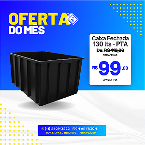 Caixa Plástica Fechada 1010 - 130 Litros