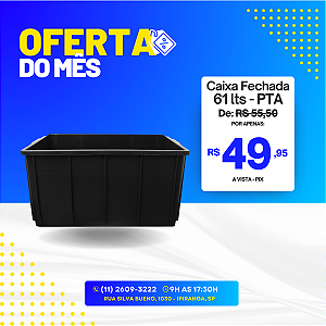 Caixa Plástica Fechada 1035 - 61 Litros