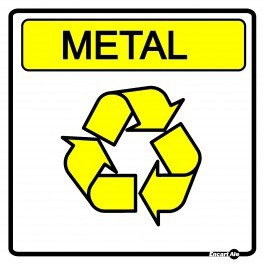Adesivo Para Coleta Seletiva - Metal
