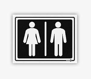 Placa Banheiro Masculino Feminino