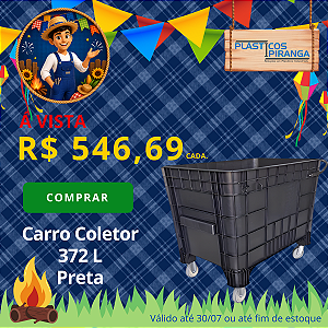 Carro Coletor 372 Litros - Plásticos Ipiranga