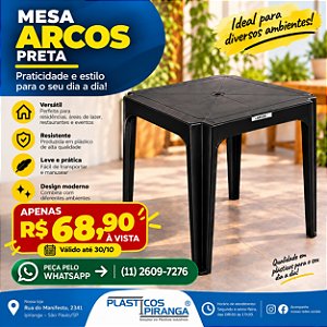 Mesa Plástica Monobloco Arcos