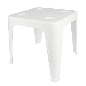 Mesa Plástica De Apoio Com Porta Copos