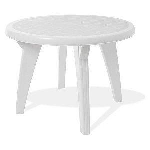 Mesa Plástica Montável Acapulco Branca