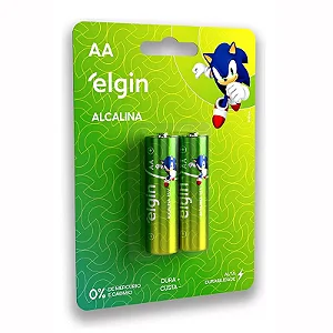 Pilha Alcalina Pequena AA Elgin 2 Unidades