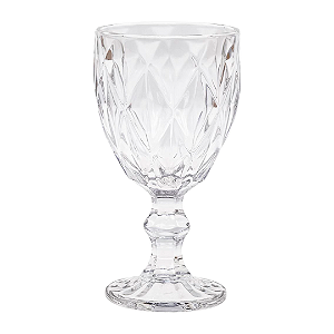 Taça de Vidro Diamante 340 Ml - Conj 6 Peças