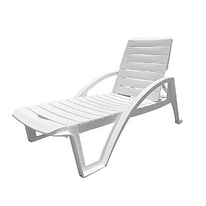 Espreguiçadeiras Dobrável com Rodas Aura Branca