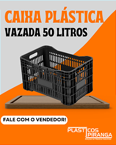 Caixa Plástica Agrícola Vazada 50 Litros