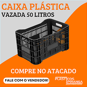 Caixa Plástica Agrícola Vazada 50 Litros