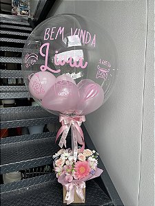 Bubble Maternidade + Box de Flores Menina