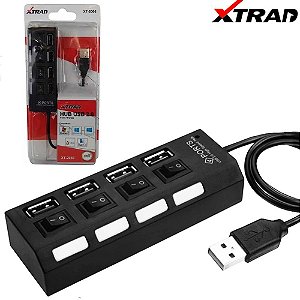 Hub usb 4 portas 2.0 Xtrad XT 2066