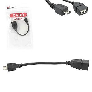 Cabo adaptador OTG USB para micro usb V8