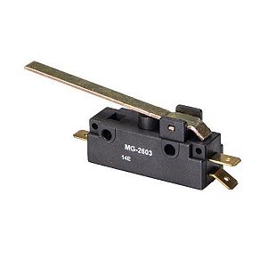 Microinterruptor de ação rápida MG-2603 – IR – Terminal Engate – com haste longa