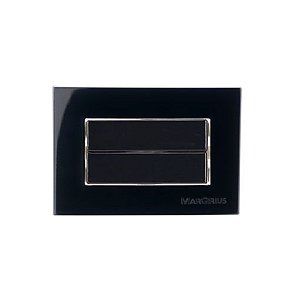 Linha Sleek – Conjunto 1 Interruptor Duplo Paralelo Para Móvel – 65x45mm – Ebony