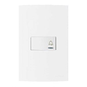 Linha Clean – Conjunto Interruptor Pulsador Campainha Com Luz 10A 250V~ – Branco