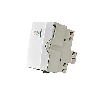 Linha Clean – Interruptor Pulsador Minuteria Com Luz 10A 250V~ – Branco